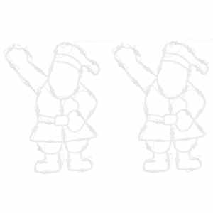 Vánoční osvětlení santy Silhouette 2 ks 35 LED teplá bílá - obrázek 5