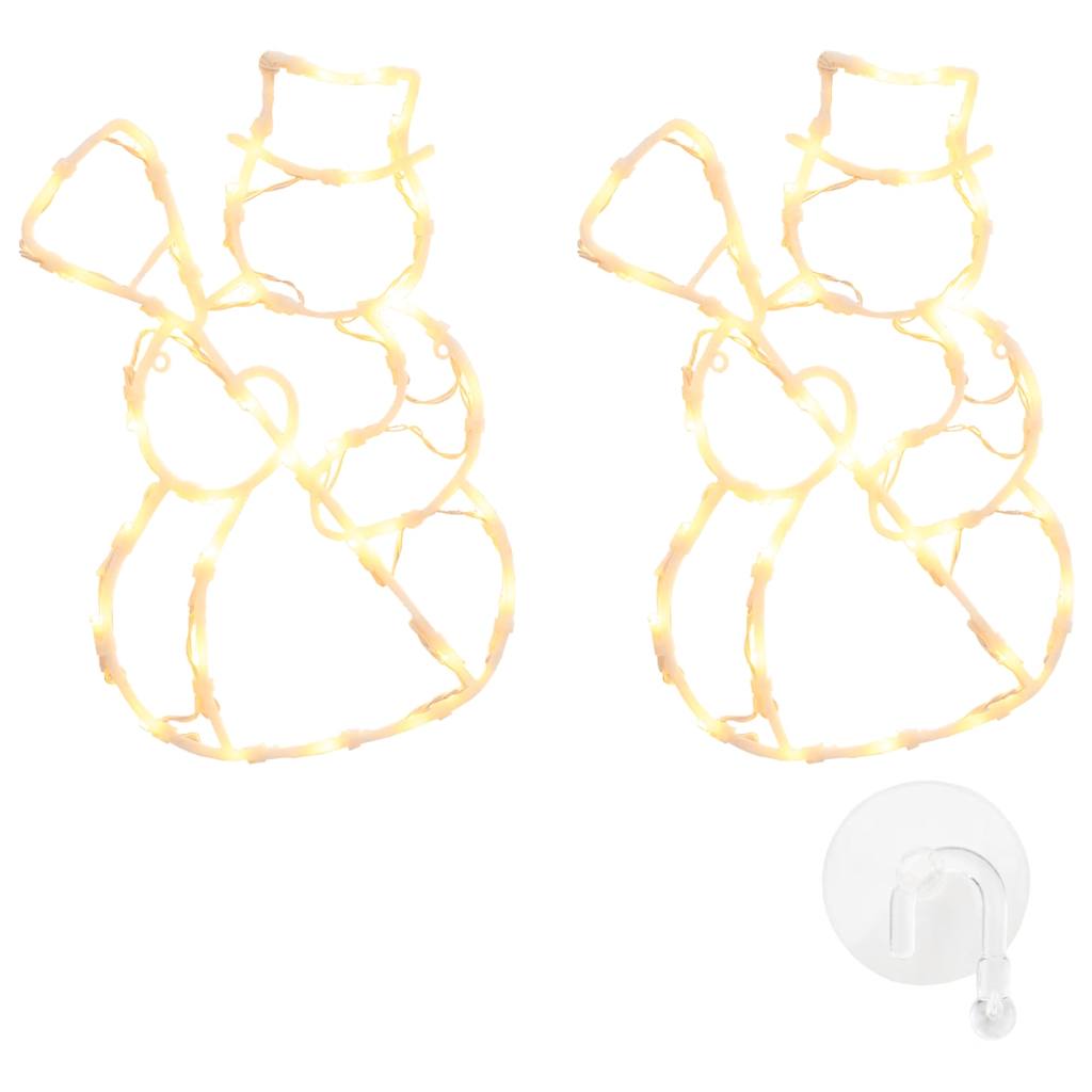 vidaXL Vánoční osvětlení sněhulák silueta 2 ks 35 LED teplá bílá