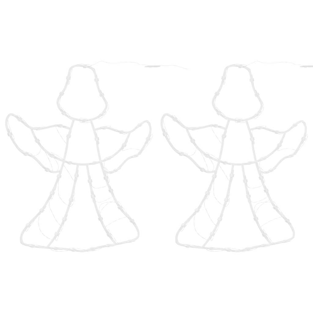 vidaXL Vánoční osvětlení Angel Silhouette 2 ks 50 LED teplá bílá