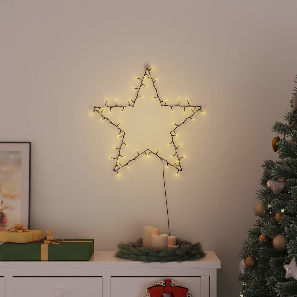 vidaXL Kerstverlichting ster silhouet 80 LEDs warm wit afbeelding