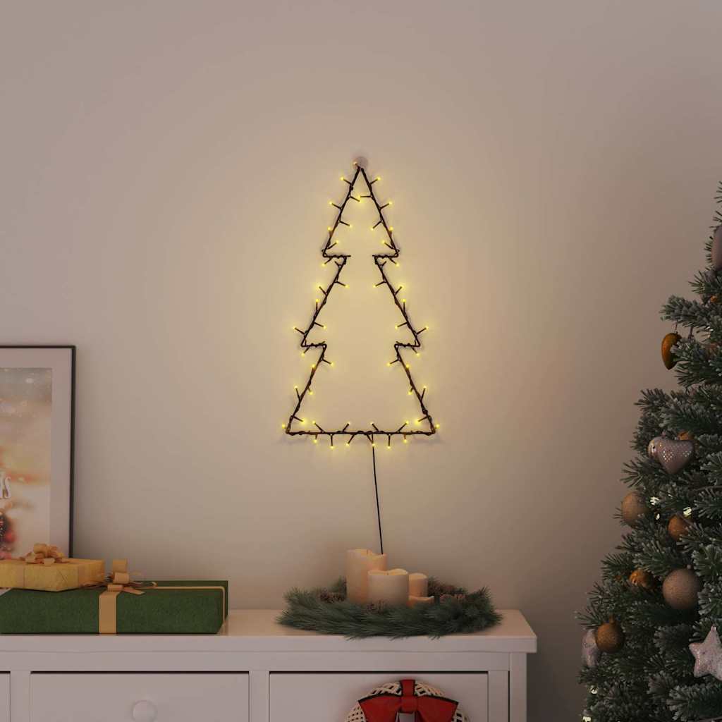vidaXL Kerstverlichting kerstboom silhouet 80 LEDs warm wit afbeelding