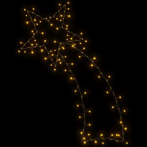 Vánoční osvětlení padající hvězdy silhouette 115 LED bílá - obrázek 5