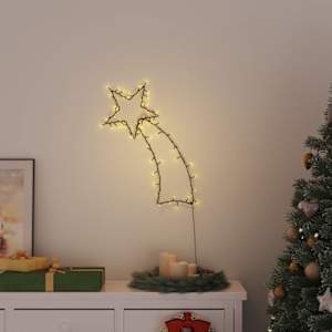 Vánoční osvětlení padající hvězdy silhouette 80 LED bílá - obrázek 1