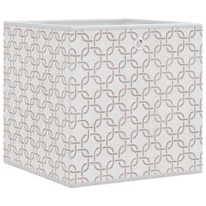 Skládací úložné boxy 10 ks krémové 32x32x32 cm netkaná textilie - obrázek 3