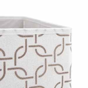 Skládací úložné boxy 10 ks krémové 32x32x32 cm netkaná textilie - obrázek 6
