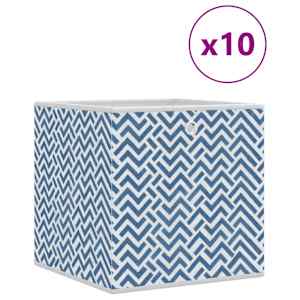 Skládací úložné boxy 10 ks modré 32x32x32 cm netkaná textilie - obrázek 2