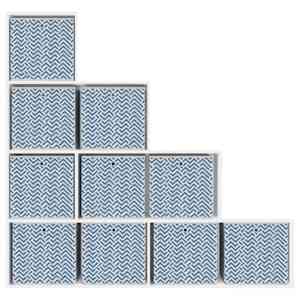 Skládací úložné boxy 10 ks modré 32x32x32 cm netkaná textilie - obrázek 5