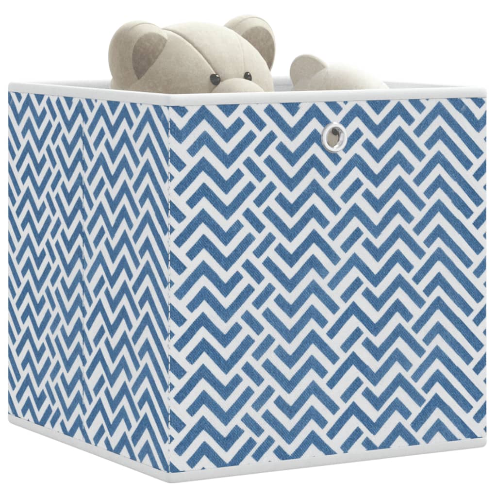 Faltboxen 10 Stk. Blau 32x32x32 cm Vlies