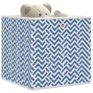 Skládací úložné boxy 10 ks modré 32x32x32 cm netkaná textilie - obrázek 1