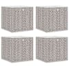 vidaXL kokkupandavad hoiukarbid 4 tk, pruun, 32x32x32 cm, kangas