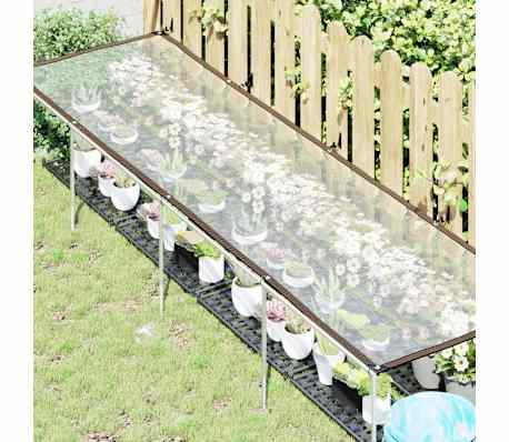 vidaXL Plantenafdekking met zeilringen 1x4 m polyethyleen