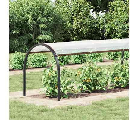 vidaXL Plantenafdekking met zeilringen 1x8 m polyethyleen