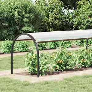 vidaXL Plantenafdekking met zeilringen 1x8 m polyethyleen