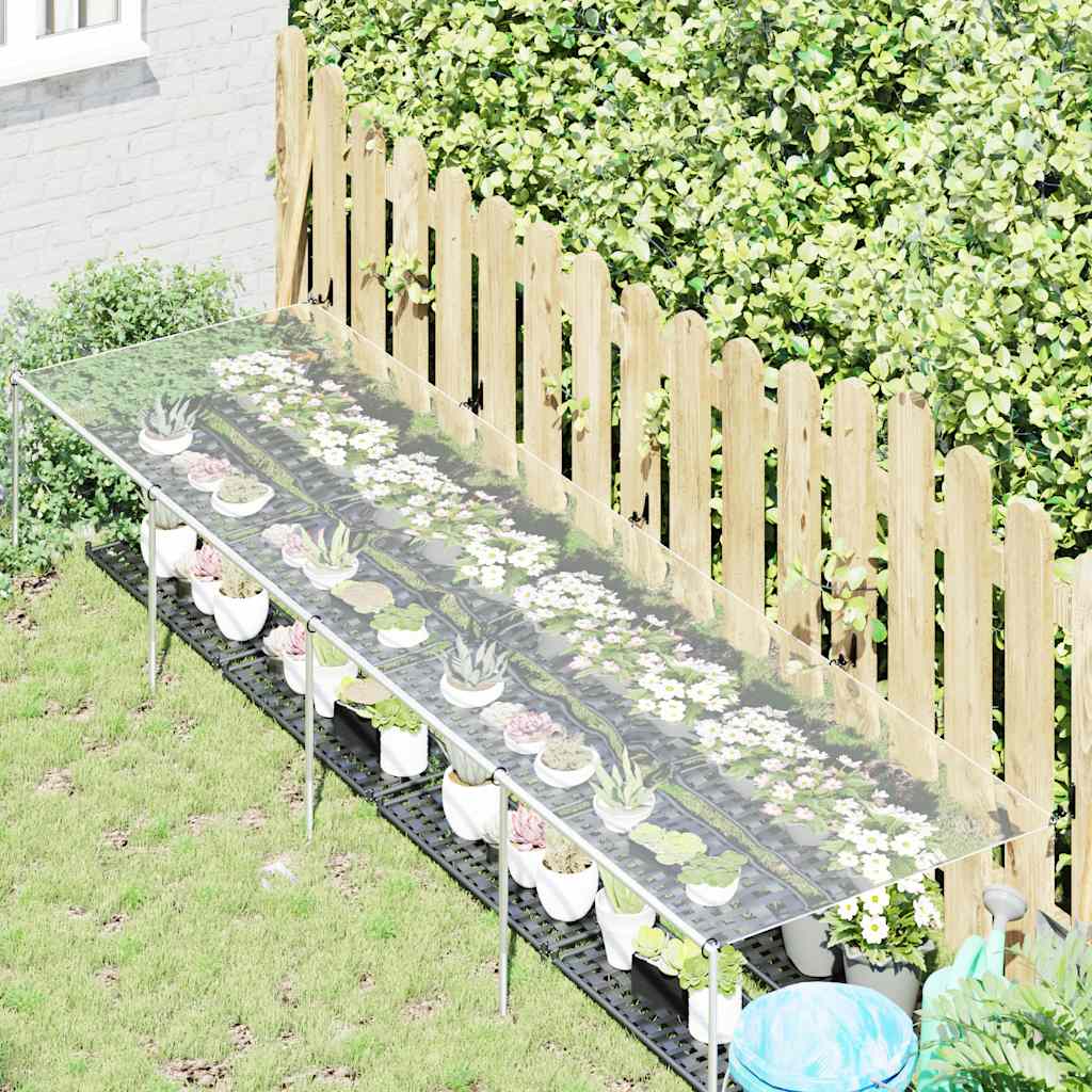 vidaXL Plantenafdekking met zeilringen 1x4 m PVC afbeelding
