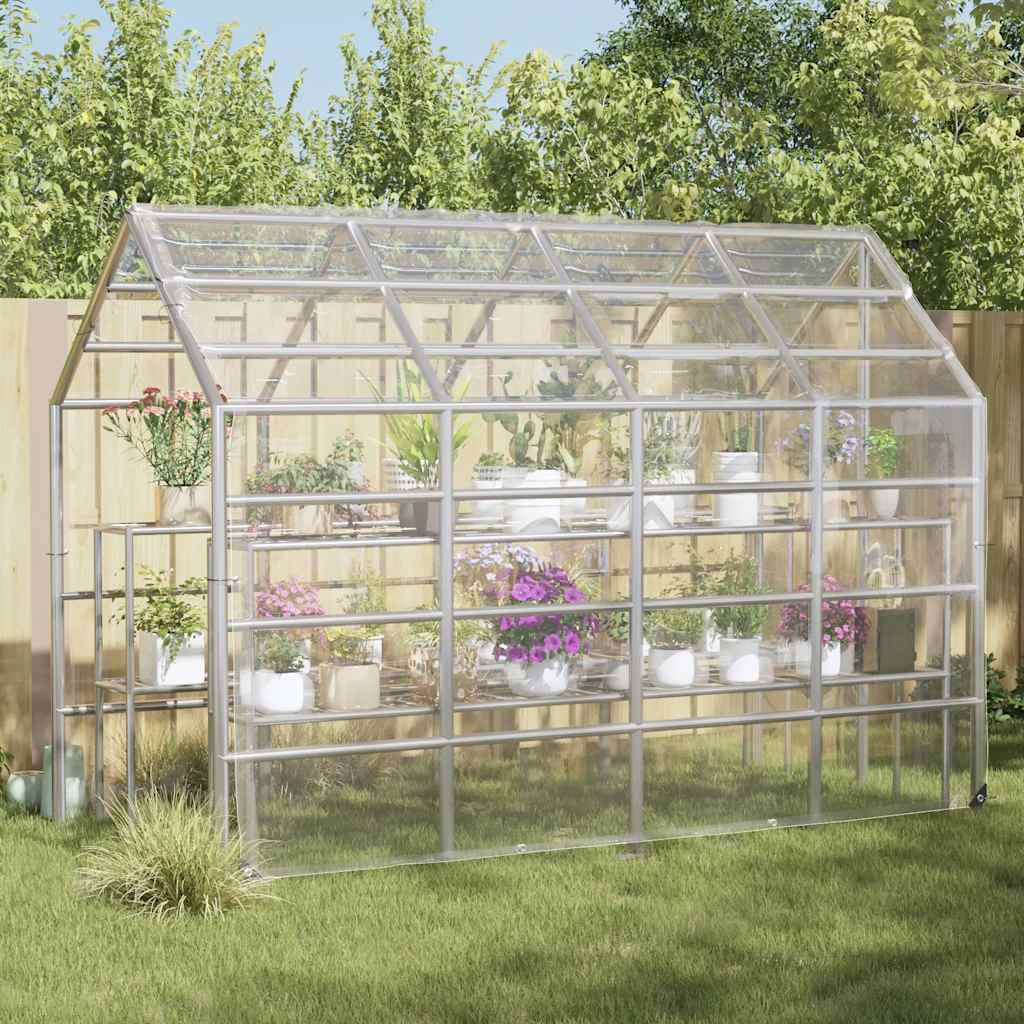 vidaXL Plantenafdekking met zeilringen 3x6 m PVC afbeelding