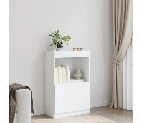 vidaXL Buffet haut blanc 63x33x100 cm bois d'ing&eacute;nierie