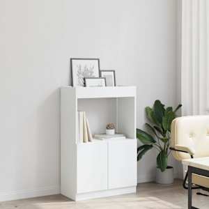 Skříň highboard bílá 63 x 33 x 100 cm kompozitní dřevo - obrázek 4