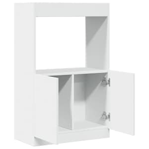Skříň highboard bílá 63 x 33 x 100 cm kompozitní dřevo - obrázek 8