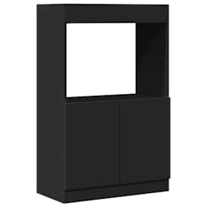 Skříň highboard černá 63 x 33 x 100 cm kompozitní dřevo - obrázek 2