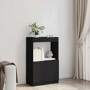Skříň highboard černá 63 x 33 x 100 cm kompozitní dřevo - obrázek 3