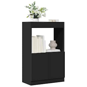 Skříň highboard černá 63 x 33 x 100 cm kompozitní dřevo - obrázek 1