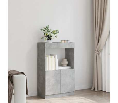 vidaXL Highboard Concrete Grey 63x33x100 cm Engineered Wood