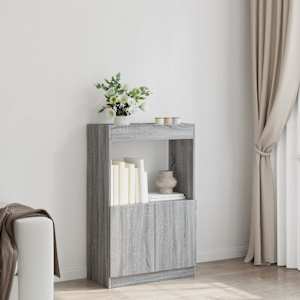 Skříň highboard šedá sonoma 63 x 33 x 100 cm kompozitní dřevo - obrázek 3