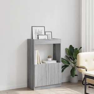 Skříň highboard šedá sonoma 63 x 33 x 100 cm kompozitní dřevo - obrázek 4