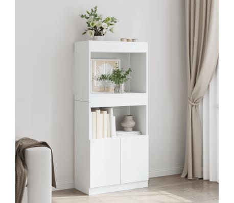 vidaXL Dulap &icirc;nalt, alb, 63x33x140 cm, lemn prelucrat