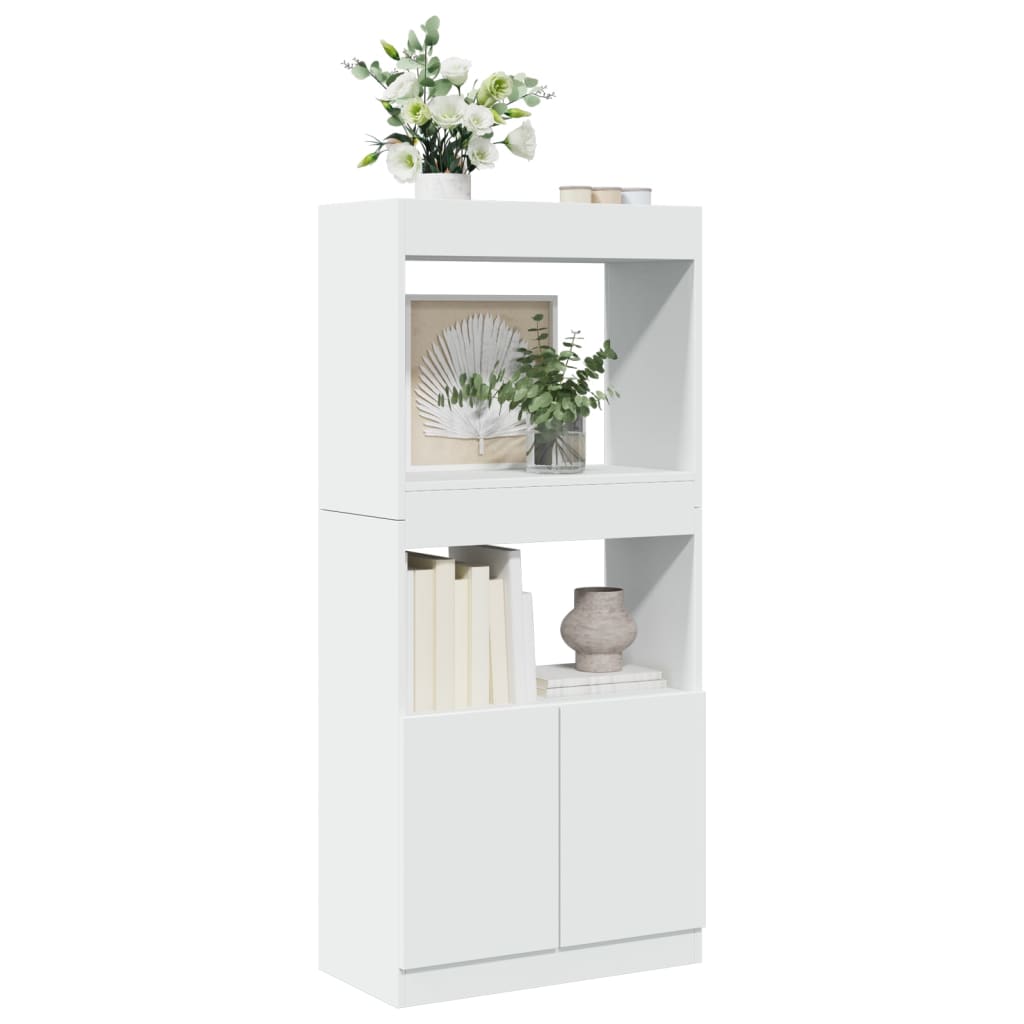 vidaXL Highboard Weiß 63x33x140 cm Holzwerkstoff