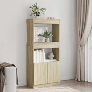 Skříň highboard dub sonoma 63 x 33 x 140 cm kompozitní dřevo - obrázek 3