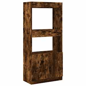 Skříň highboard kouřový dub 63 x 33 x 140 cm kompozitní dřevo - obrázek 2