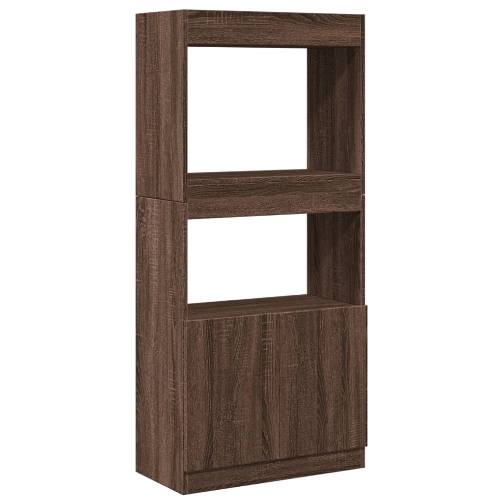 vidaXL Skříň highboard hnědý dub 63 x 33 x 140 cm kompozitní dřevo