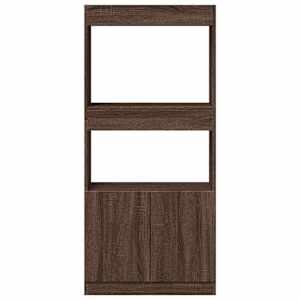 Skříň highboard hnědý dub 63 x 33 x 140 cm kompozitní dřevo - obrázek 5