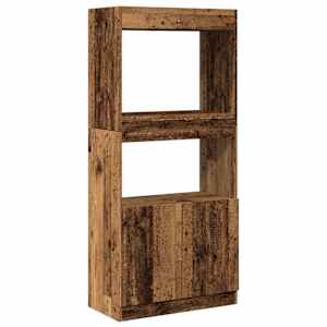 Skříň highboard old wood 63 x 33 x 140 cm kompozitní dřevo - obrázek 2