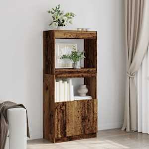 Skříň highboard old wood 63 x 33 x 140 cm kompozitní dřevo - obrázek 3