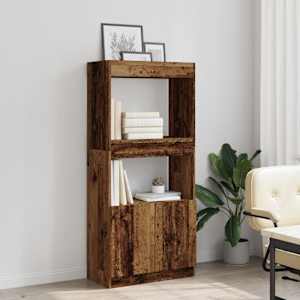 Skříň highboard old wood 63 x 33 x 140 cm kompozitní dřevo - obrázek 4