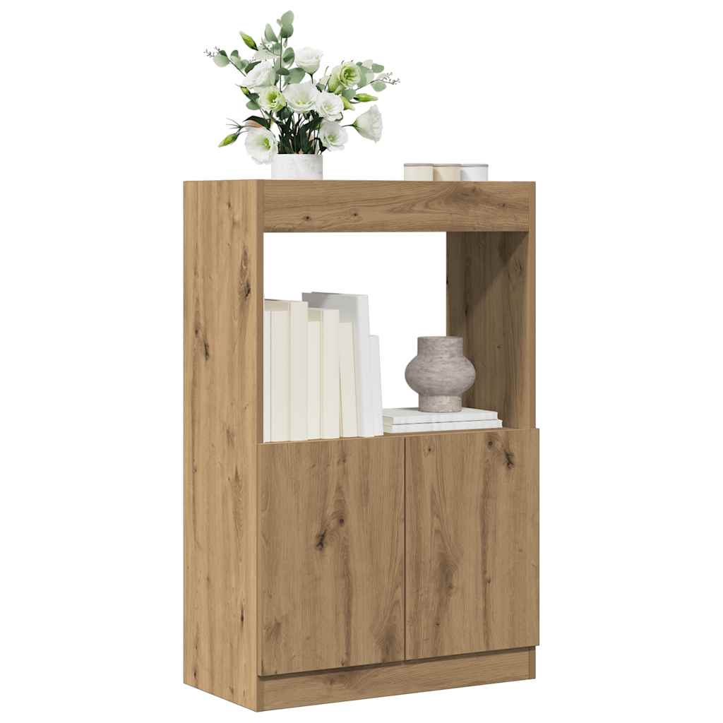 vidaXL Highboard Artisan-Eiche 63x33x140 cm Holzwerkstoff