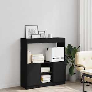 Skříň highboard černá 92 x 33 x 100 cm kompozitní dřevo - obrázek 4