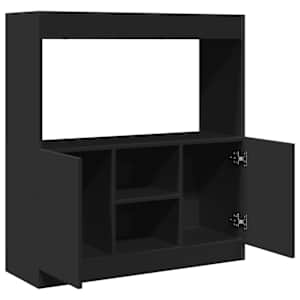 Skříň highboard černá 92 x 33 x 100 cm kompozitní dřevo - obrázek 8