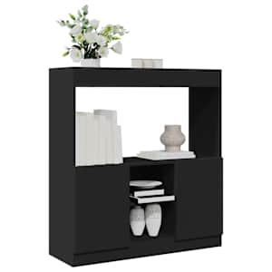 Skříň highboard černá 92 x 33 x 100 cm kompozitní dřevo - obrázek 1