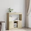Credenza | Buffet | Armadio Rovere Fumo 80x33x70 cm in Legno Multistrato