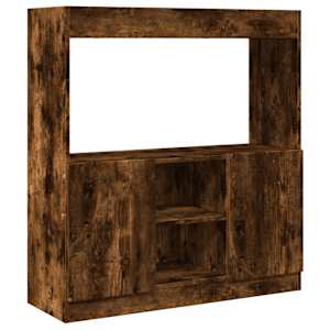 Skříň highboard kouřový dub 92 x 33 x 100 cm kompozitní dřevo - obrázek 2