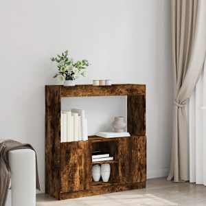 Skříň highboard kouřový dub 92 x 33 x 100 cm kompozitní dřevo - obrázek 3