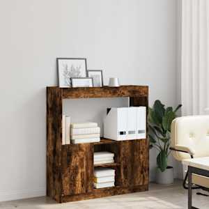 Skříň highboard kouřový dub 92 x 33 x 100 cm kompozitní dřevo - obrázek 4