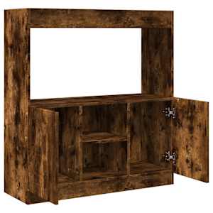 Skříň highboard kouřový dub 92 x 33 x 100 cm kompozitní dřevo - obrázek 8