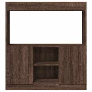 Skříň highboard hnědý dub 92 x 33 x 100 cm kompozitní dřevo - obrázek 5