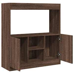 Skříň highboard hnědý dub 92 x 33 x 100 cm kompozitní dřevo - obrázek 8