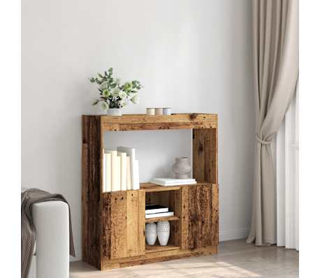 vidaXL augstais skapītis, veca koka, 92x33x100 cm, inženierijas koks