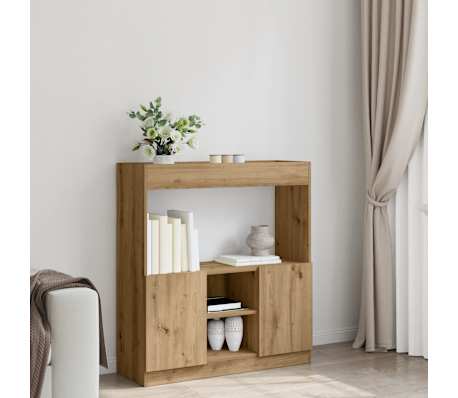 vidaXL Wysoka szafka, dąb artisian, 92x33x100 cm